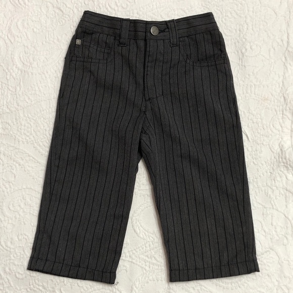 Kenneth Cole Reaction Charcoal Pinstripe Kids Trousers Size 18M - Picture 1 of 6